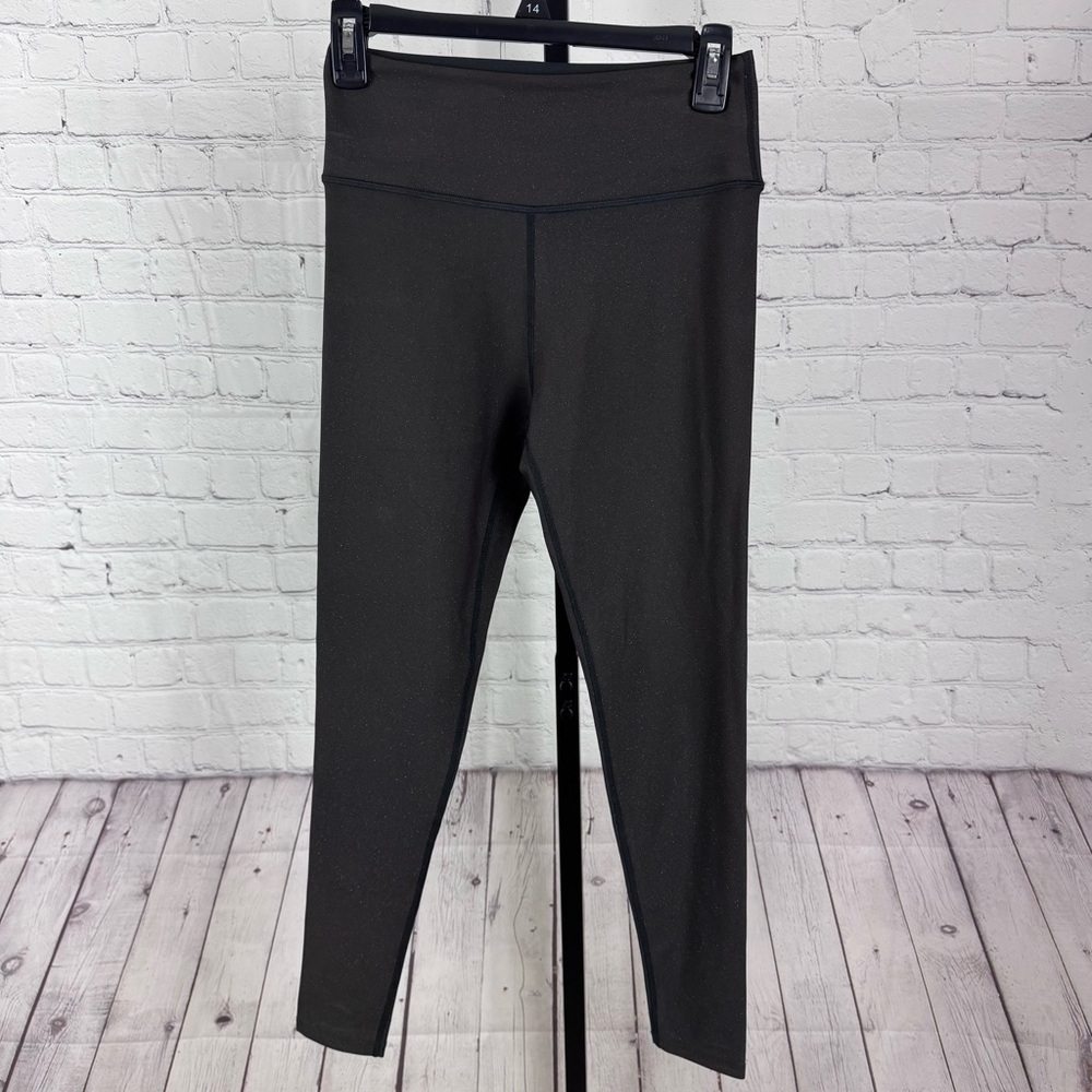 Soul Cycle Brand Dark Brown Glitter High Rise Leggings Size Small